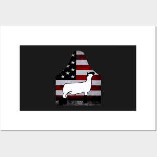 American Flag Ear Tag - Market Lamb 2 - NOT FOR RESALE WITHOUT PERMISSION Posters and Art